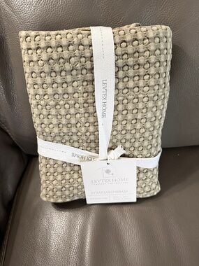 Levtex Beige Waffle-Textured Standard Sham-2 piece set